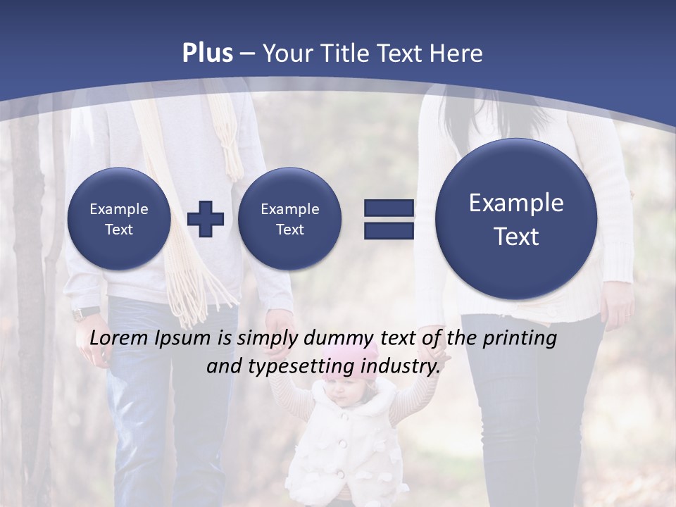 Walk Father European PowerPoint Template