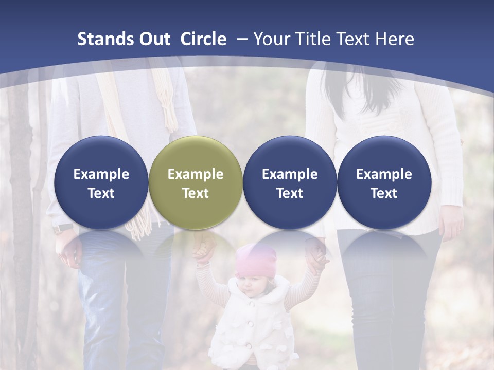 Walk Father European PowerPoint Template