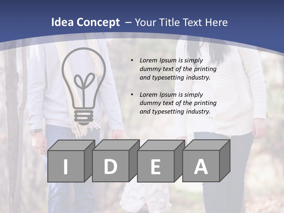 Walk Father European PowerPoint Template