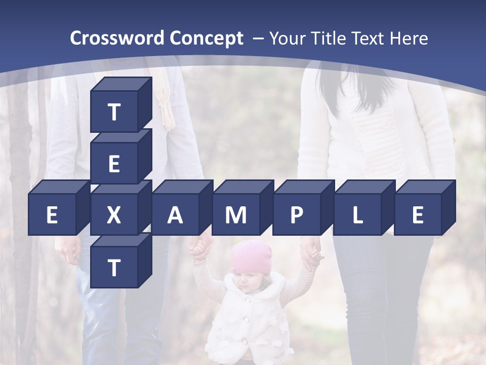 Walk Father European PowerPoint Template