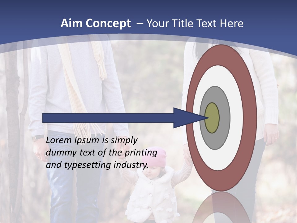 Walk Father European PowerPoint Template