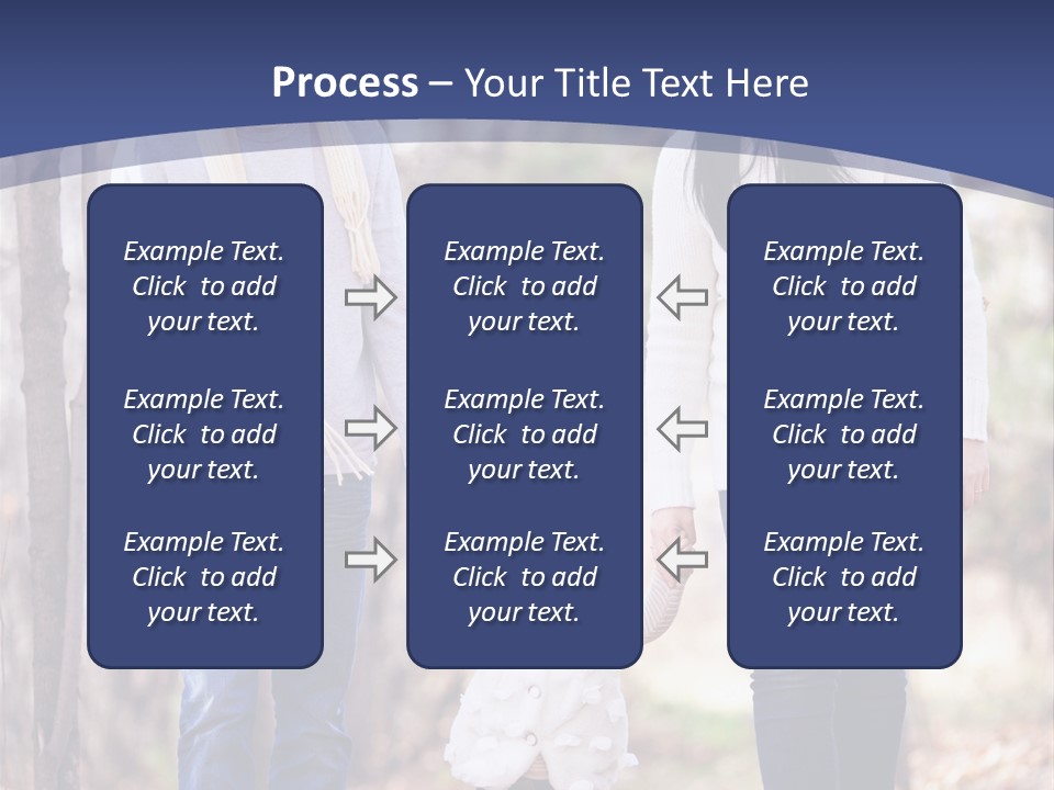 Walk Father European PowerPoint Template