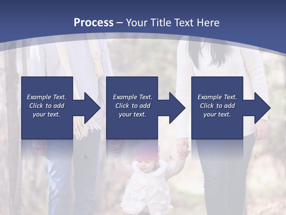 Walk Father European PowerPoint Template