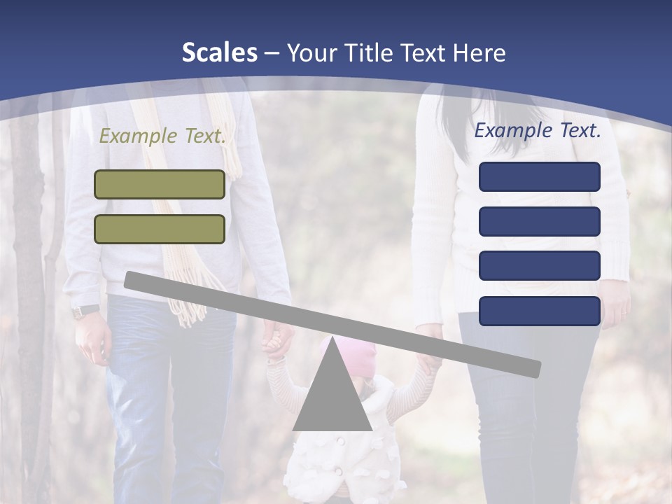 Walk Father European PowerPoint Template