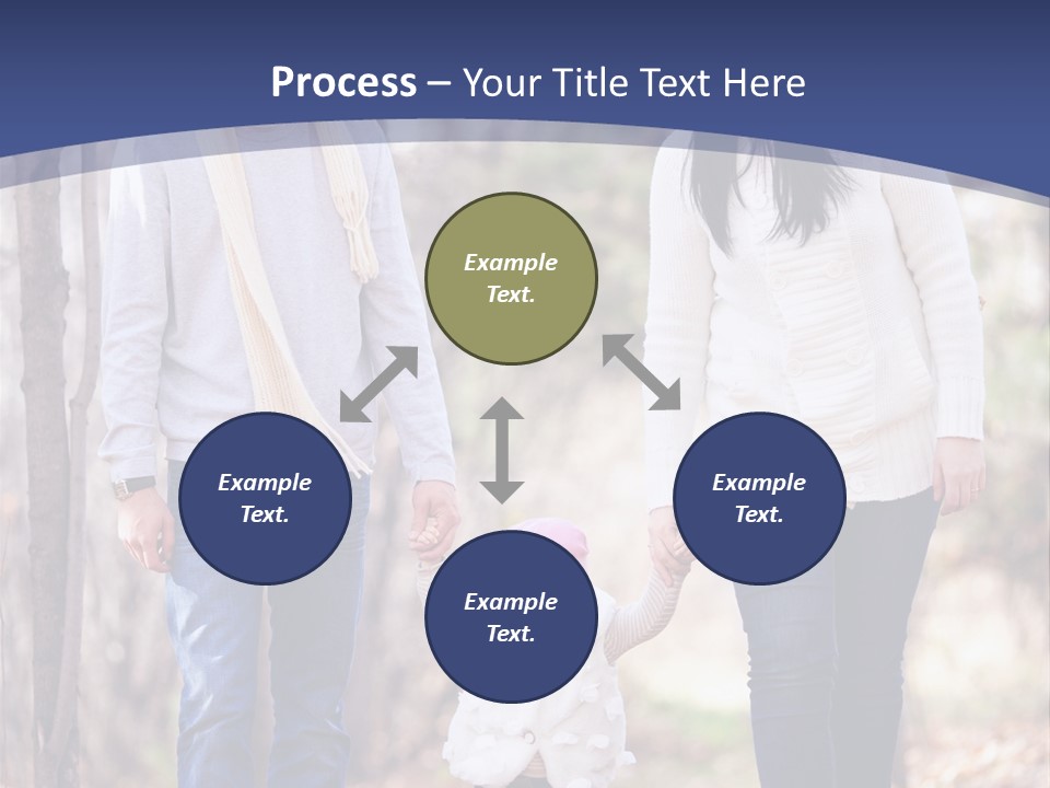 Walk Father European PowerPoint Template