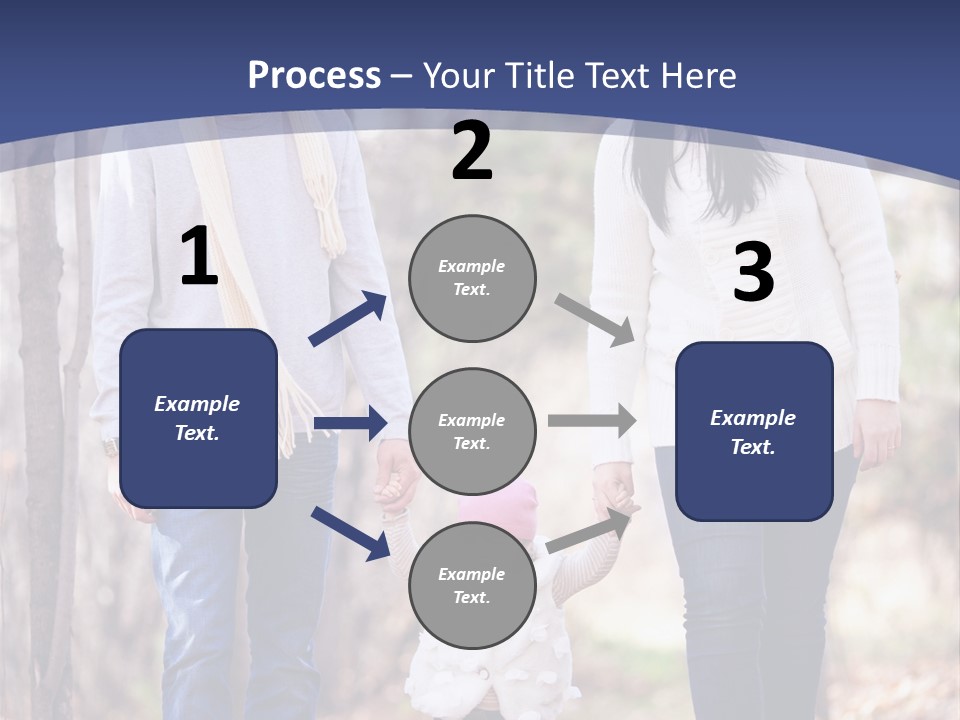 Walk Father European PowerPoint Template