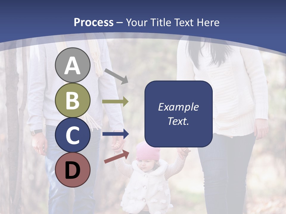 Walk Father European PowerPoint Template