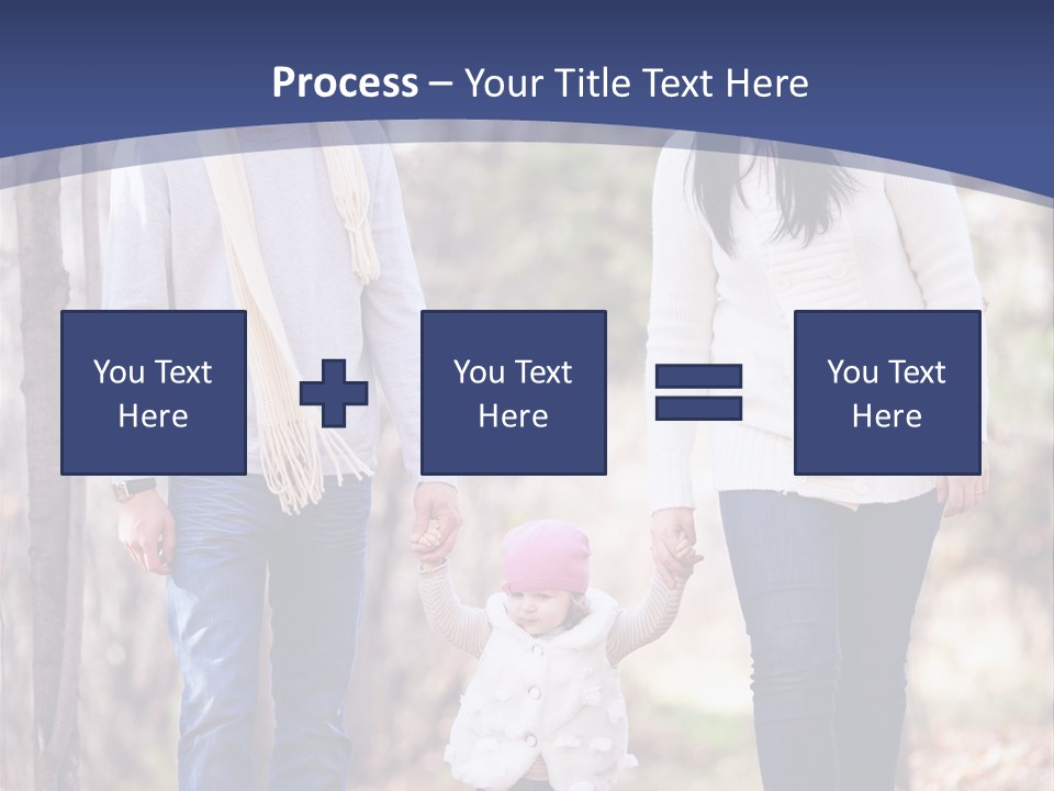 Walk Father European PowerPoint Template