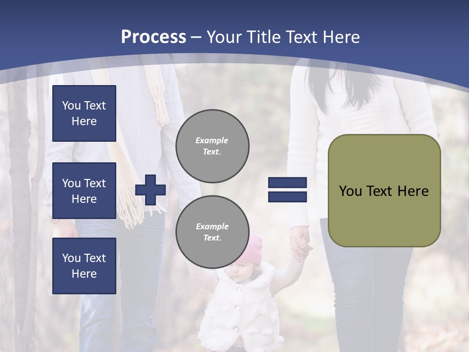 Walk Father European PowerPoint Template