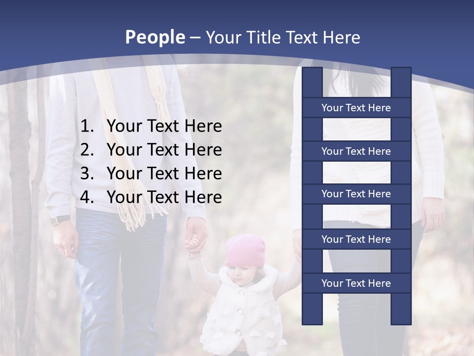 Walk Father European PowerPoint Template