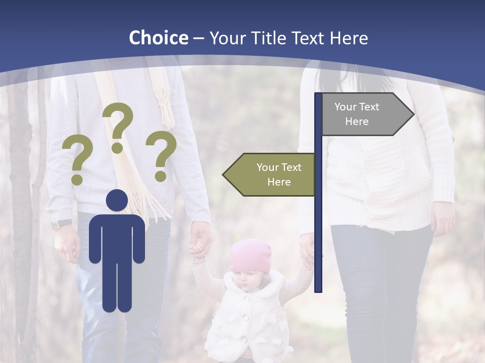 Walk Father European PowerPoint Template