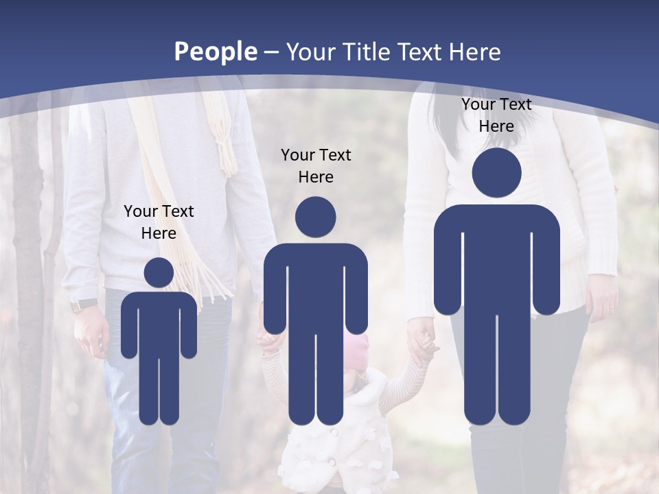 Walk Father European PowerPoint Template