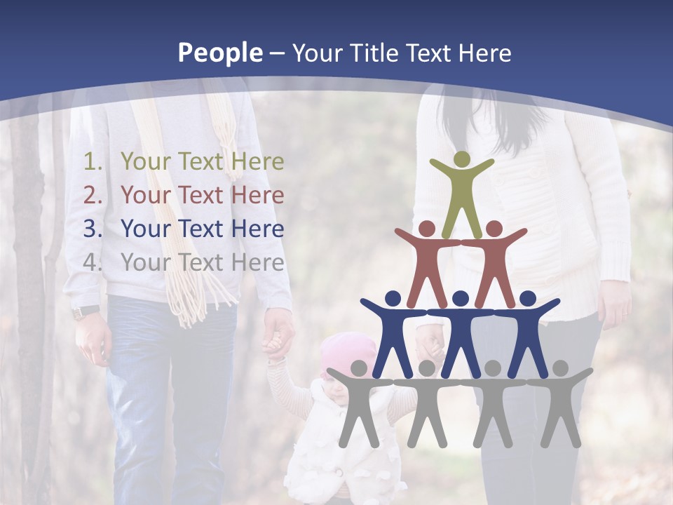 Walk Father European PowerPoint Template