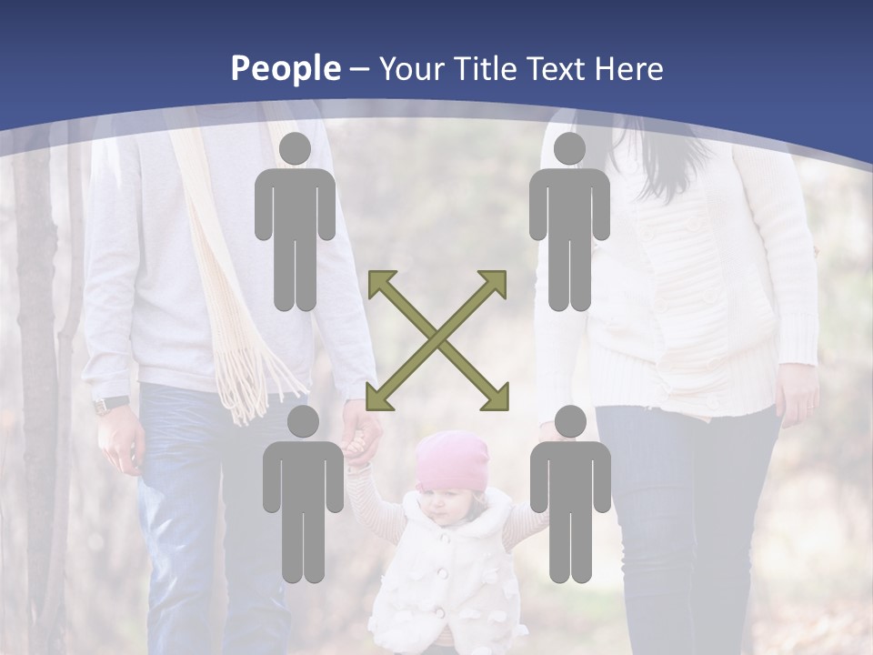 Walk Father European PowerPoint Template