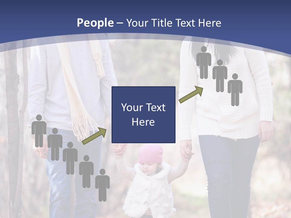 Walk Father European PowerPoint Template