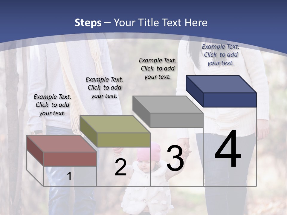 Walk Father European PowerPoint Template