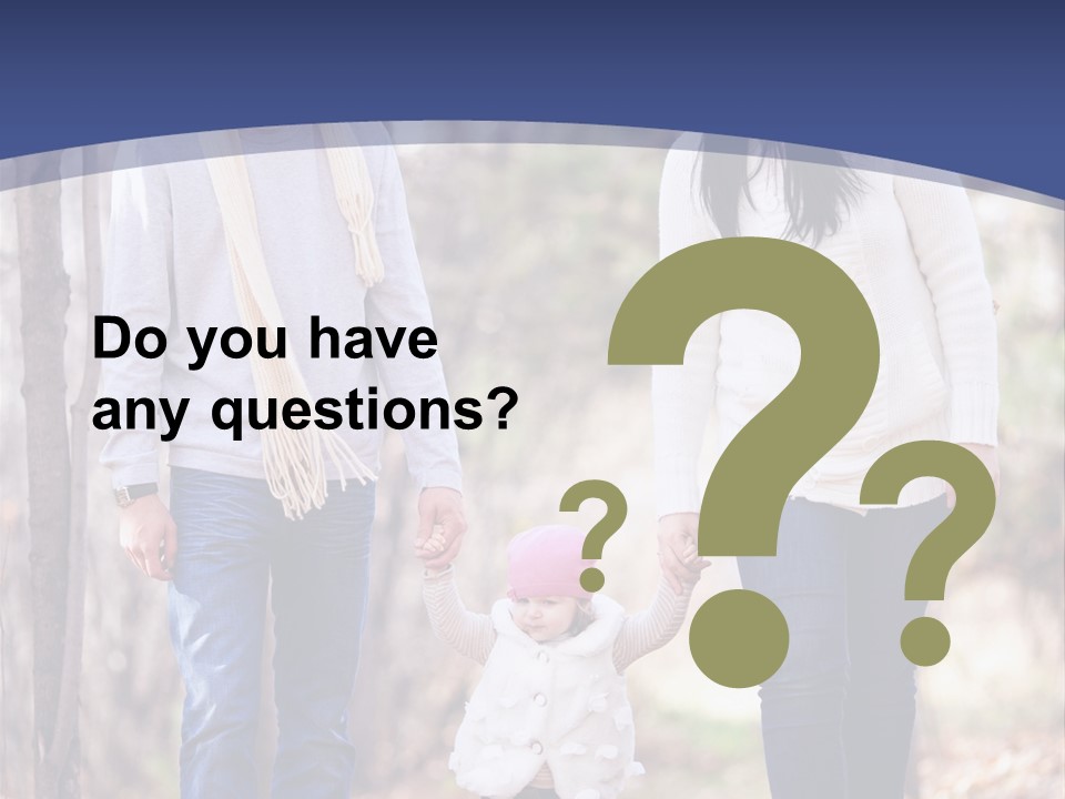 Walk Father European PowerPoint Template