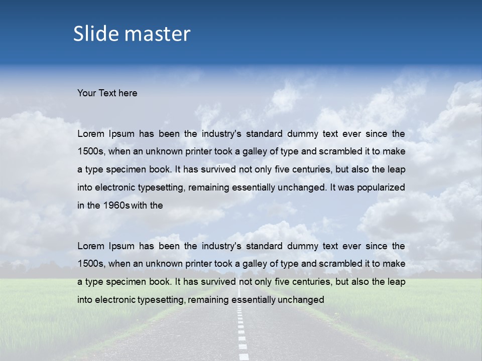 Landscape View Speed PowerPoint Template