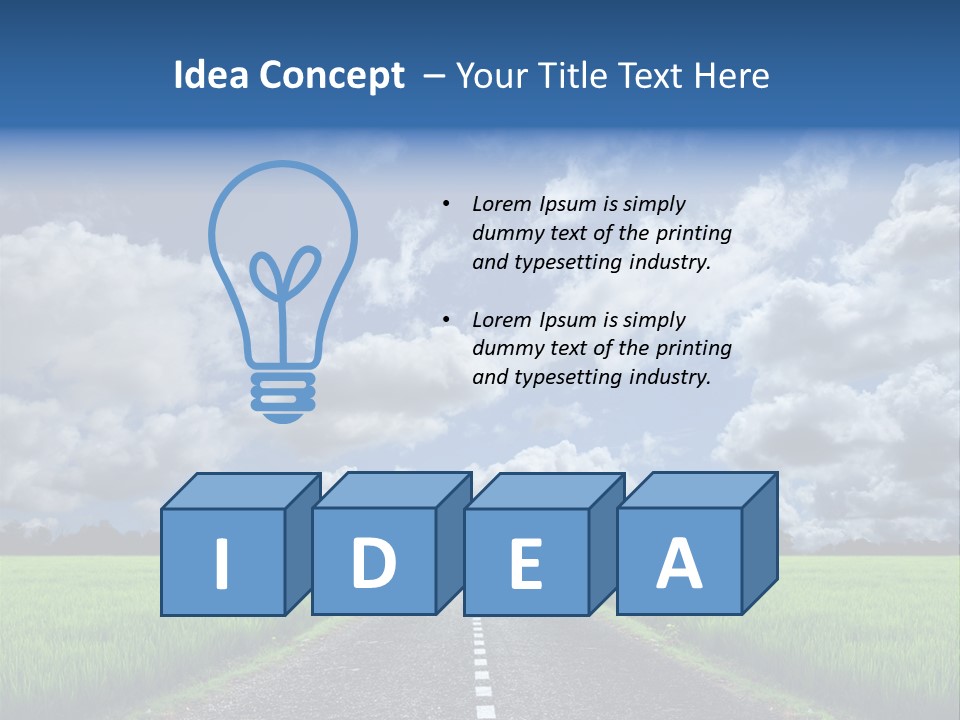 Landscape View Speed PowerPoint Template