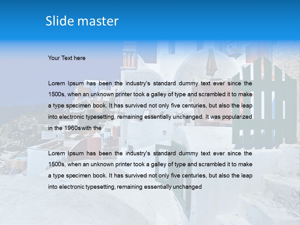 Panorama Roof Building PowerPoint Template