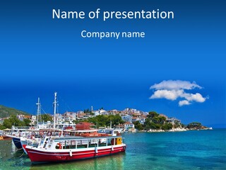 Mediterranean Hotel Boat PowerPoint Template