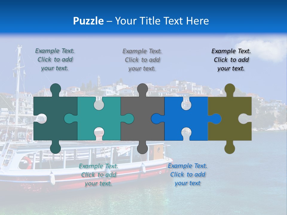 Mediterranean Hotel Boat PowerPoint Template