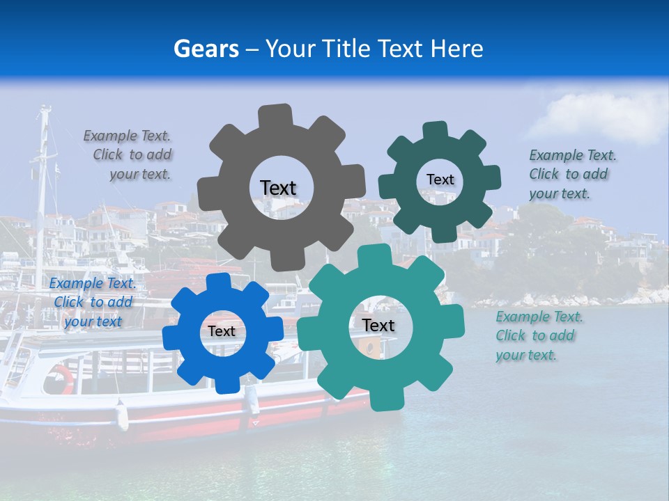 Mediterranean Hotel Boat PowerPoint Template