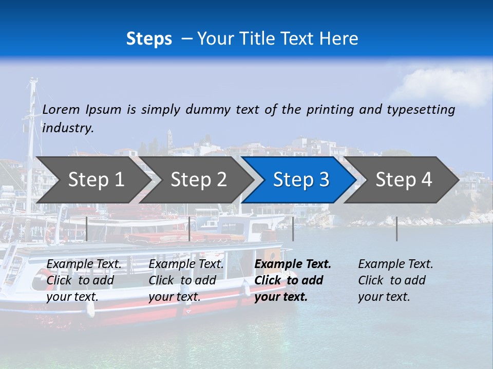 Mediterranean Hotel Boat PowerPoint Template