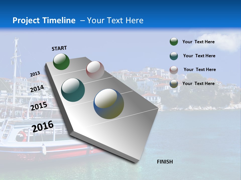 Mediterranean Hotel Boat PowerPoint Template