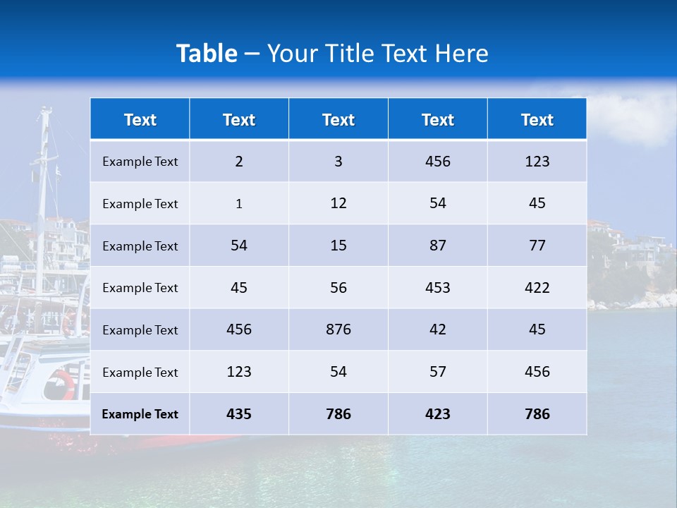 Mediterranean Hotel Boat PowerPoint Template