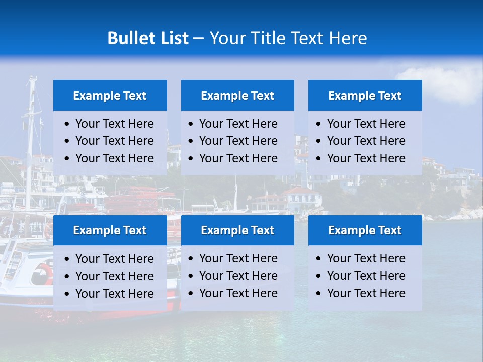 Mediterranean Hotel Boat PowerPoint Template