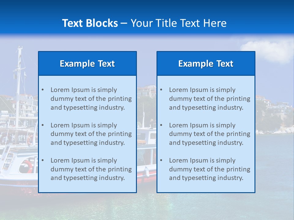 Mediterranean Hotel Boat PowerPoint Template