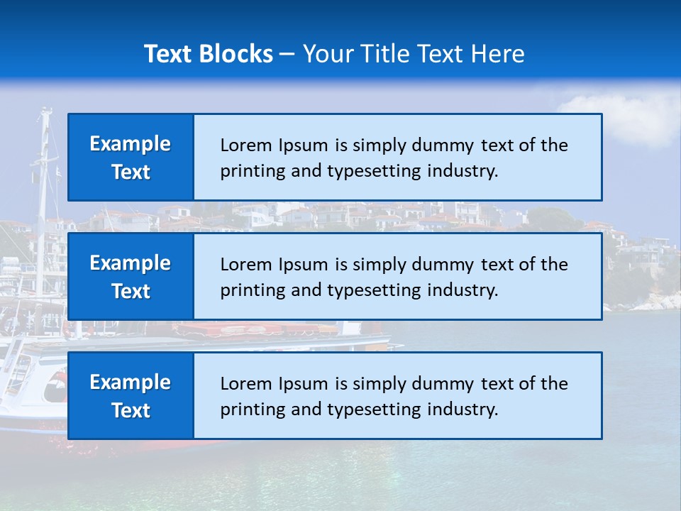 Mediterranean Hotel Boat PowerPoint Template