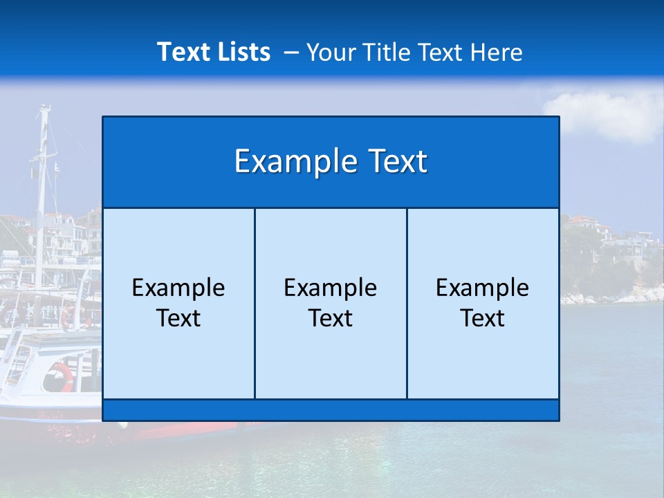 Mediterranean Hotel Boat PowerPoint Template