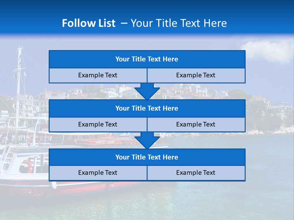 Mediterranean Hotel Boat PowerPoint Template
