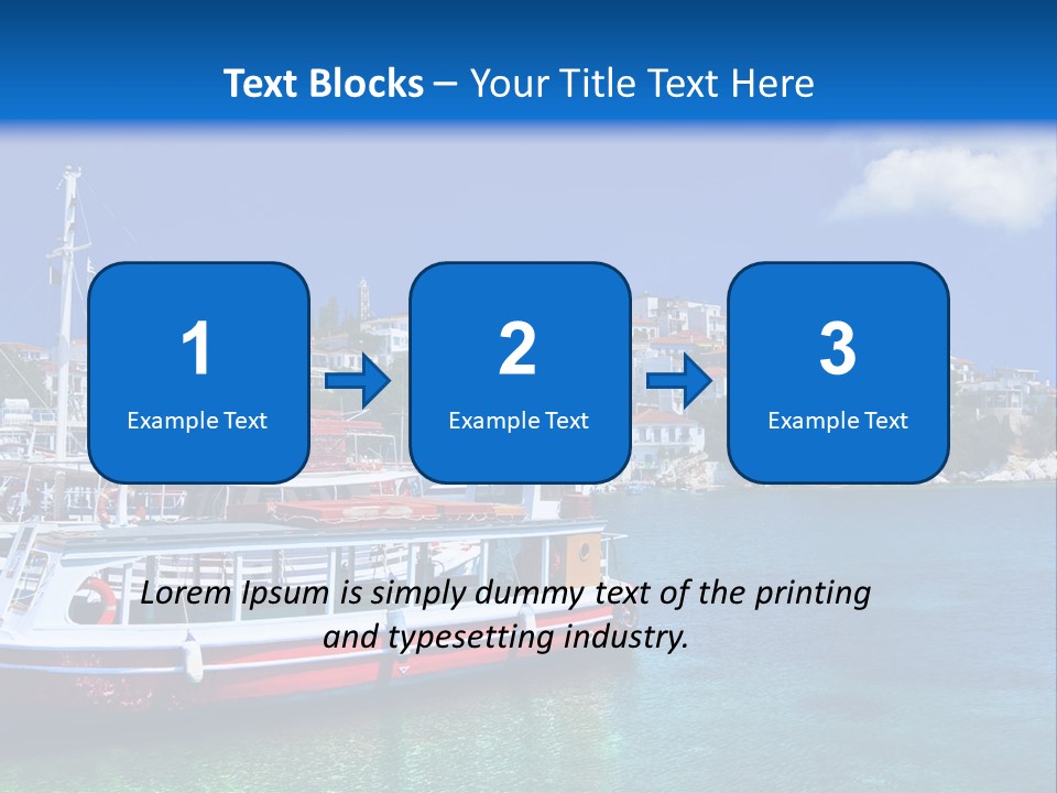 Mediterranean Hotel Boat PowerPoint Template
