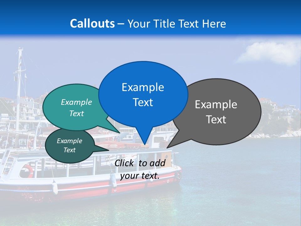 Mediterranean Hotel Boat PowerPoint Template
