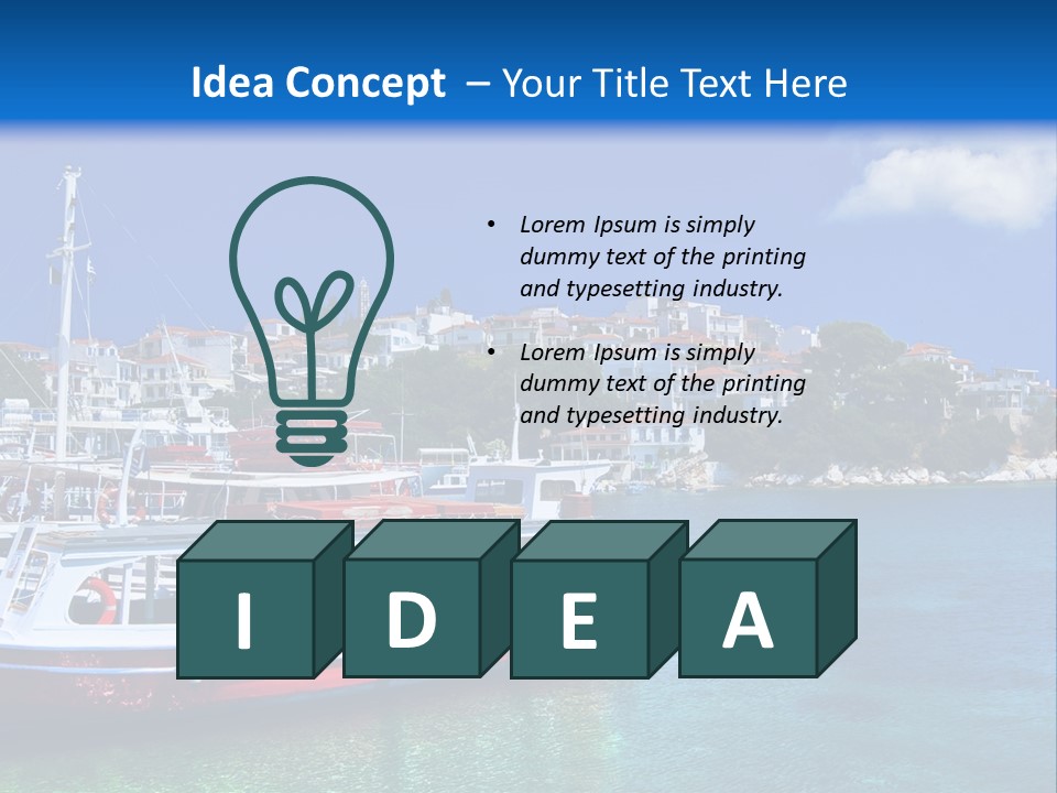 Mediterranean Hotel Boat PowerPoint Template