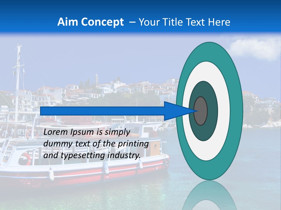 Mediterranean Hotel Boat PowerPoint Template