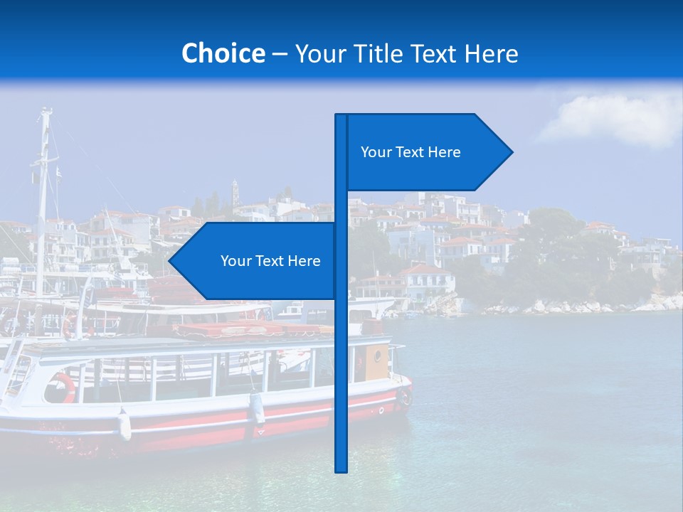 Mediterranean Hotel Boat PowerPoint Template