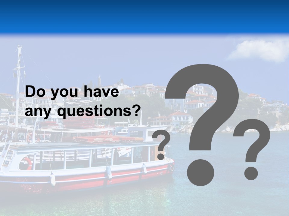 Mediterranean Hotel Boat PowerPoint Template