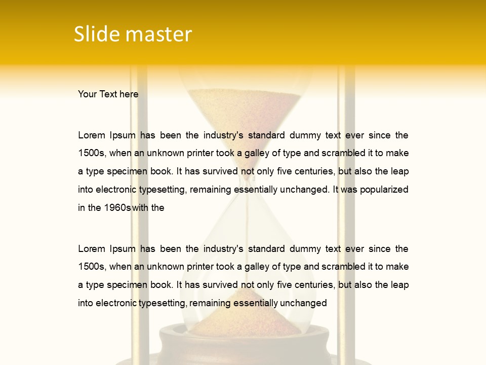 Goes Hour Gold PowerPoint Template