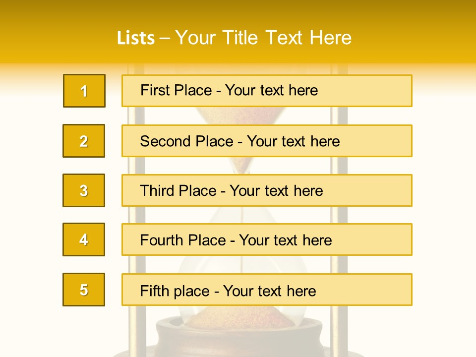 Goes Hour Gold PowerPoint Template