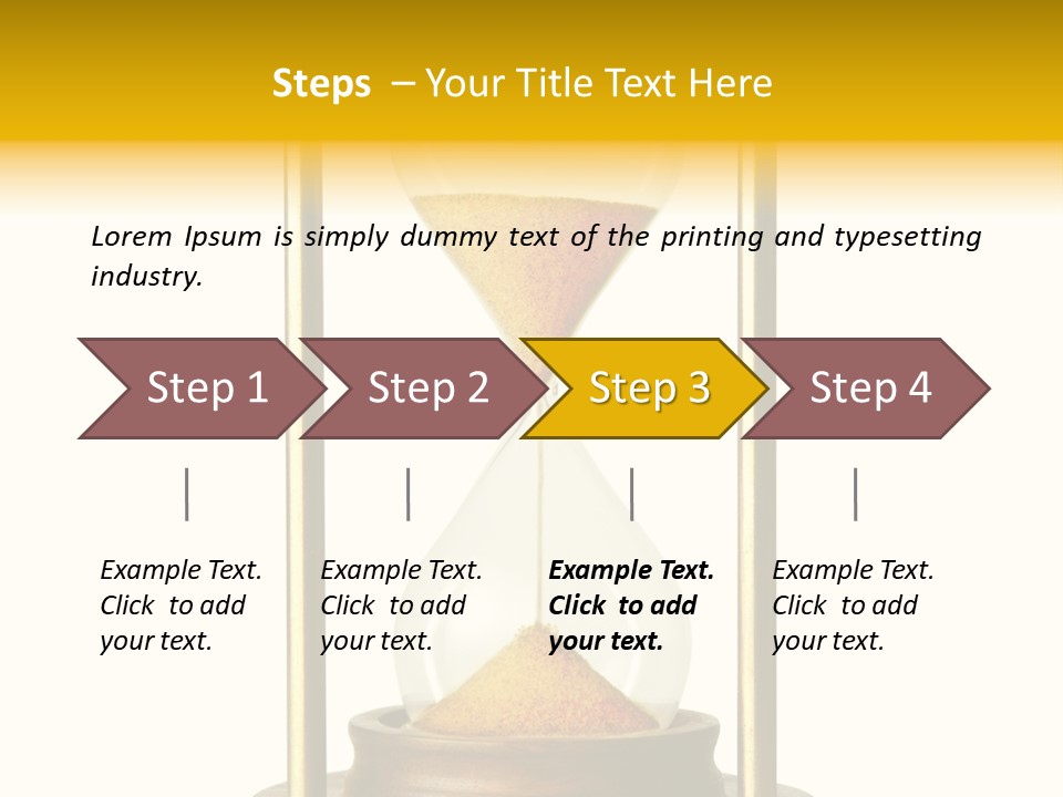 Goes Hour Gold PowerPoint Template