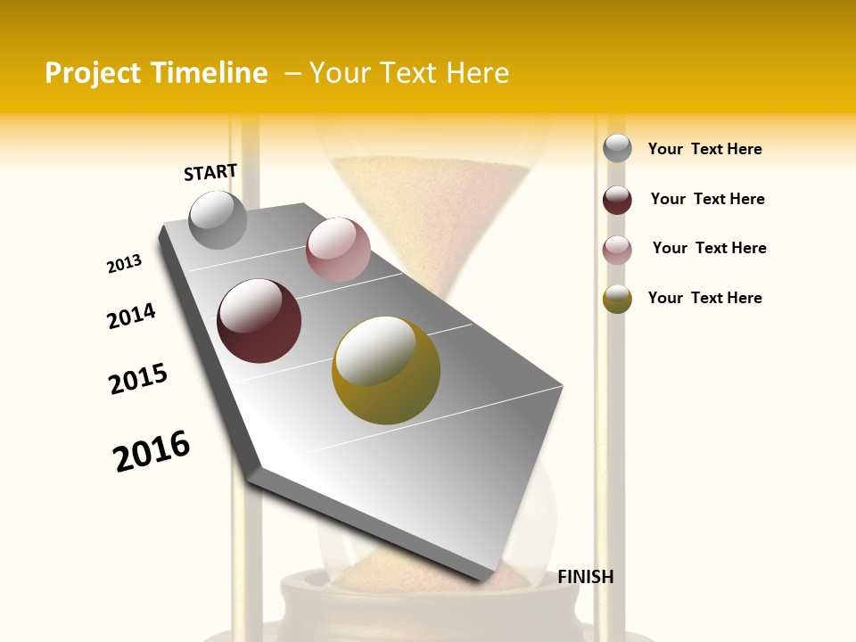 Goes Hour Gold PowerPoint Template