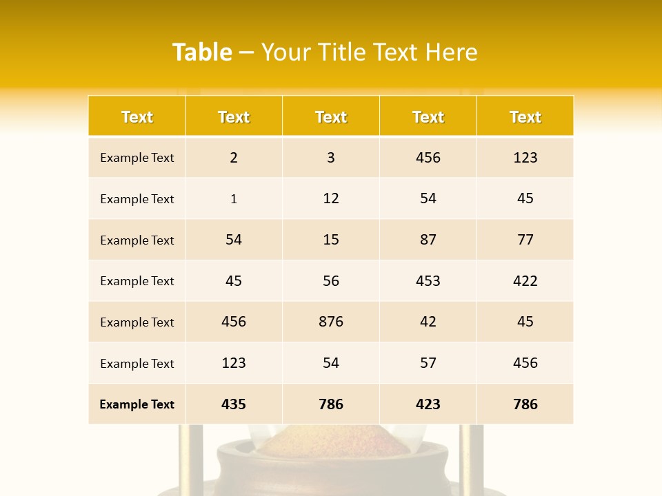 Goes Hour Gold PowerPoint Template