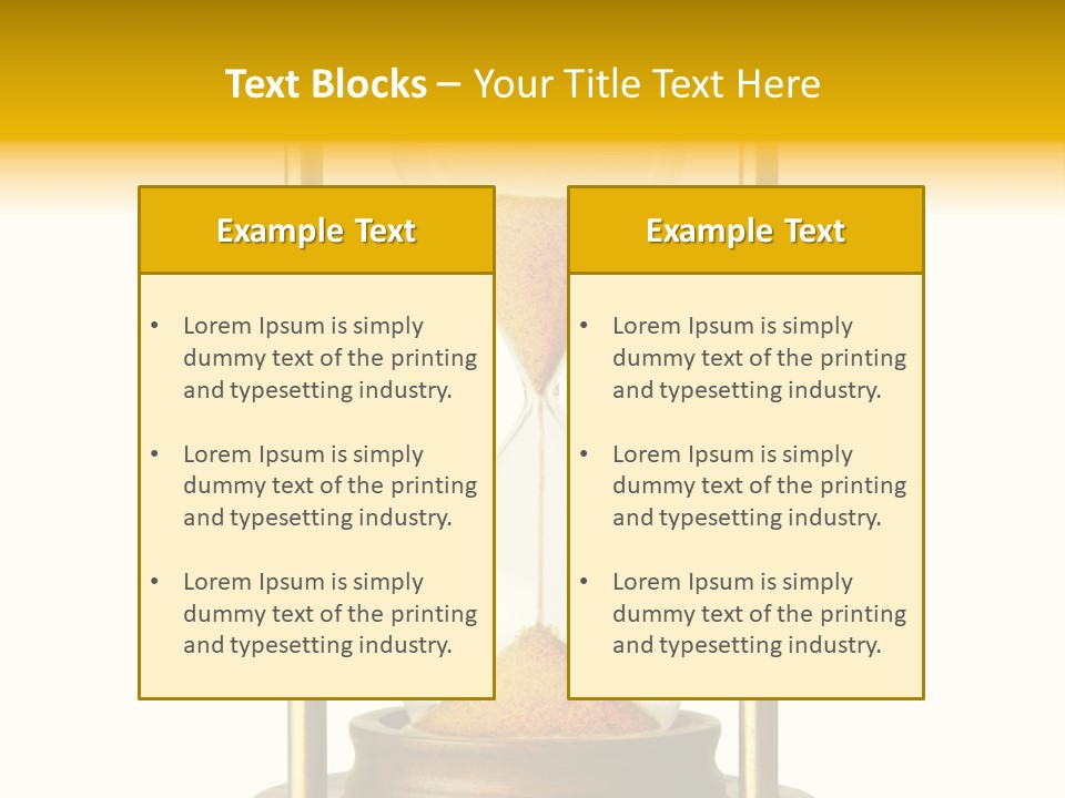 Goes Hour Gold PowerPoint Template