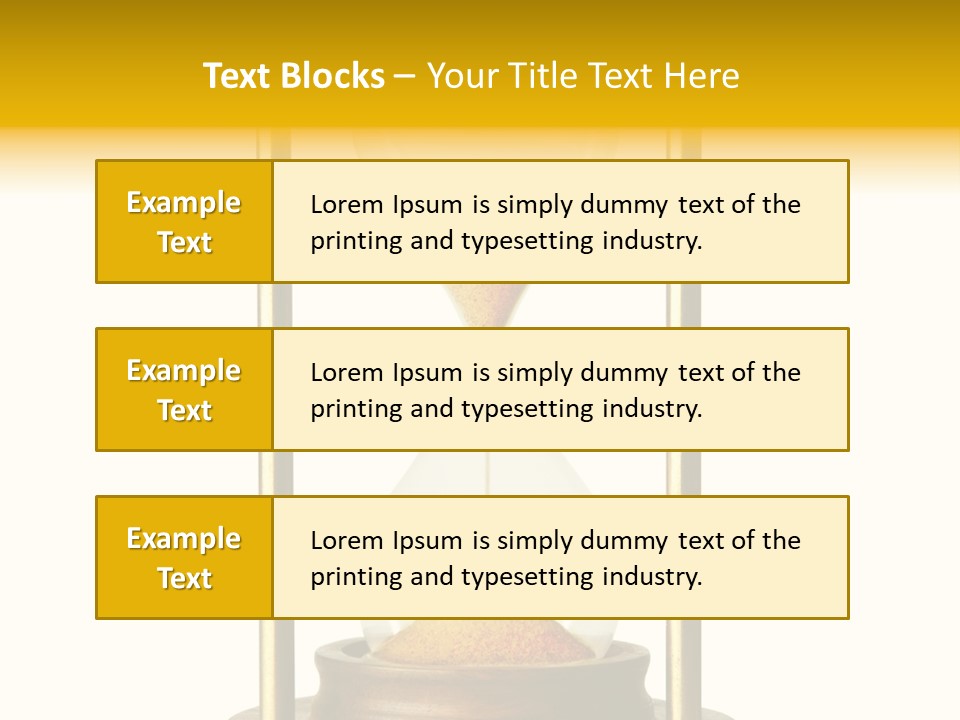 Goes Hour Gold PowerPoint Template