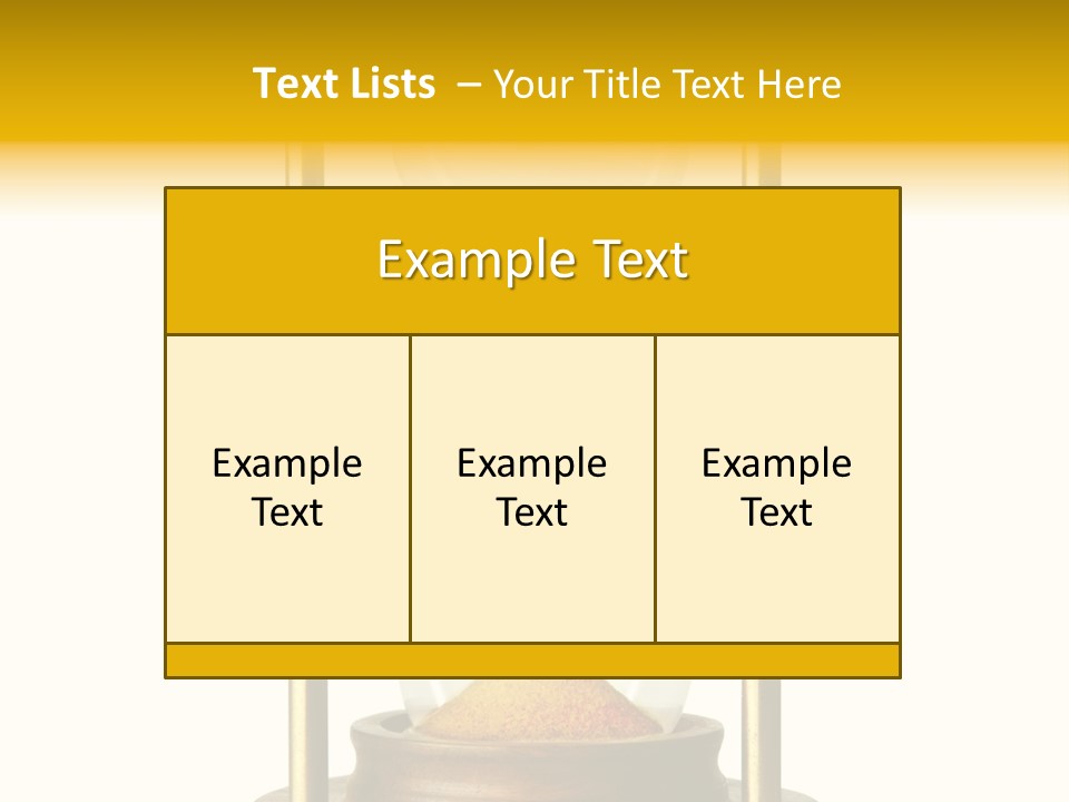 Goes Hour Gold PowerPoint Template