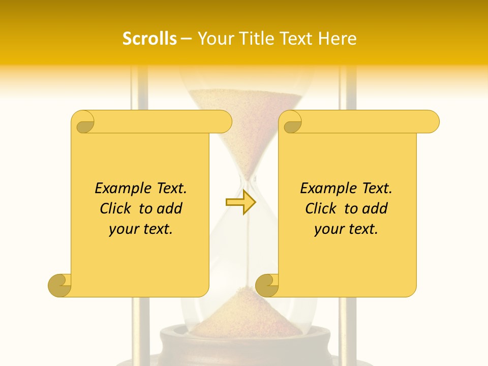 Goes Hour Gold PowerPoint Template